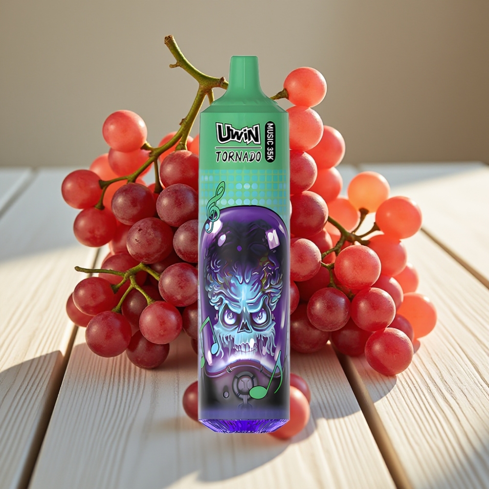Uwin Tornado 35K Music Disposable Vape Σταφυλιά Πάγος με 600mAh μπαταρία