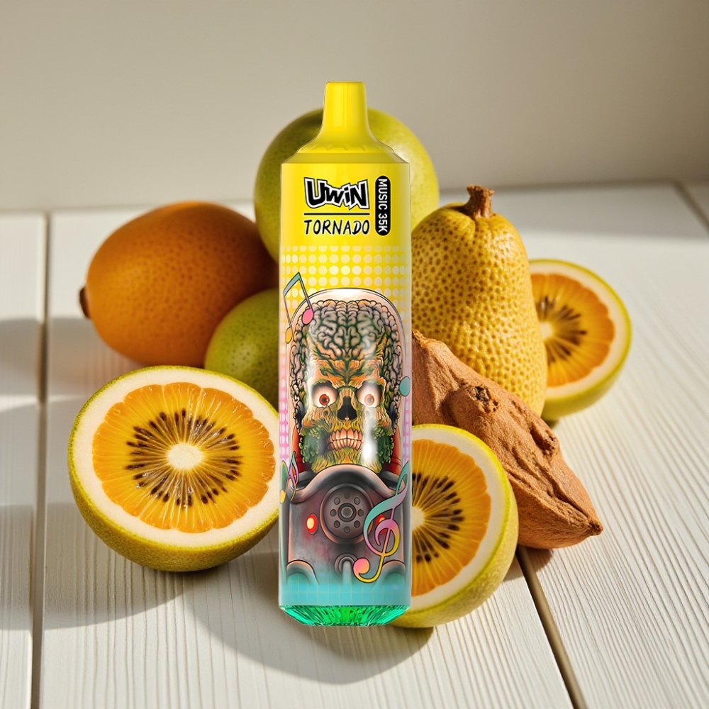Uwin Tornado 35K Music Disposable Vape Κίβι Πάσιον Φρούτα Γκουάβα 600mAh