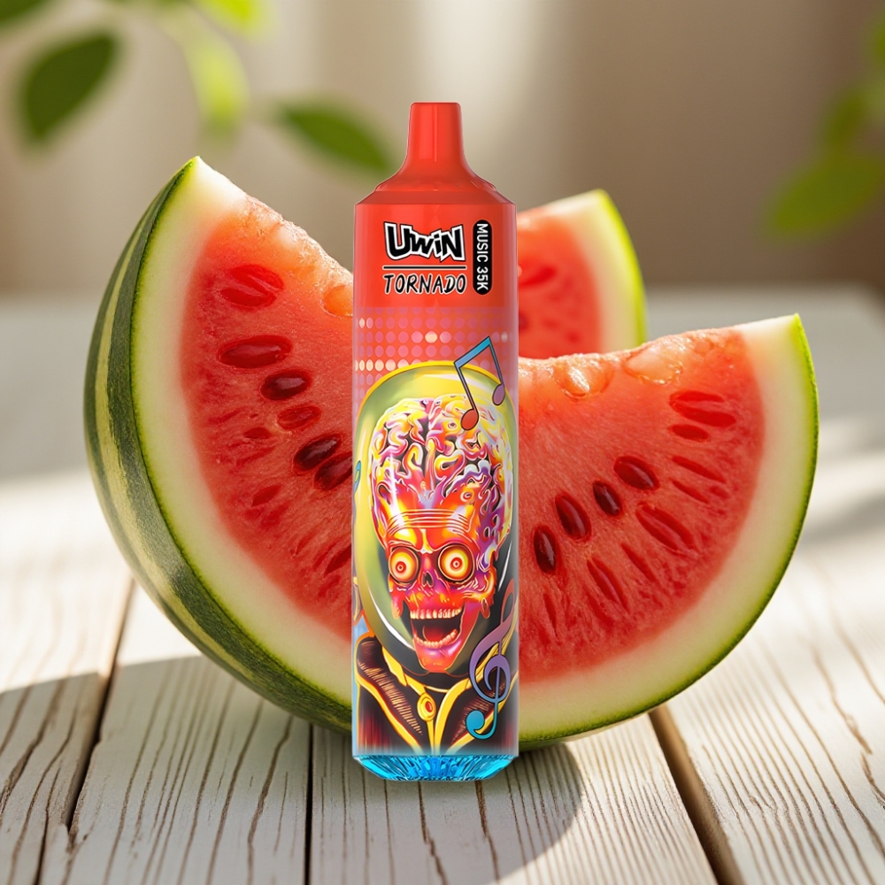 Uwin Tornado 35K Music Disposable Vape Καρπούζι Πάγος με 600mAh μπαταρία