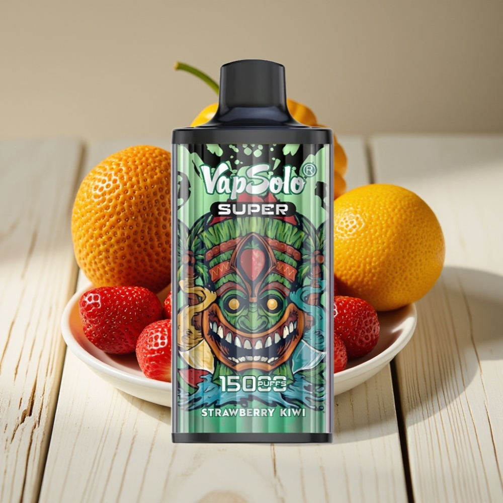 Vapsolo Super 15000 Puffs vape distributor Greece Φράουλα Κιβί