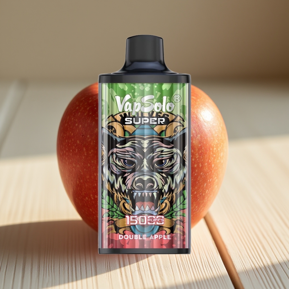 Vapsolo Super 15000 Puffs vape distributor Greece Διπλό Μήλο 40ml 850mAh