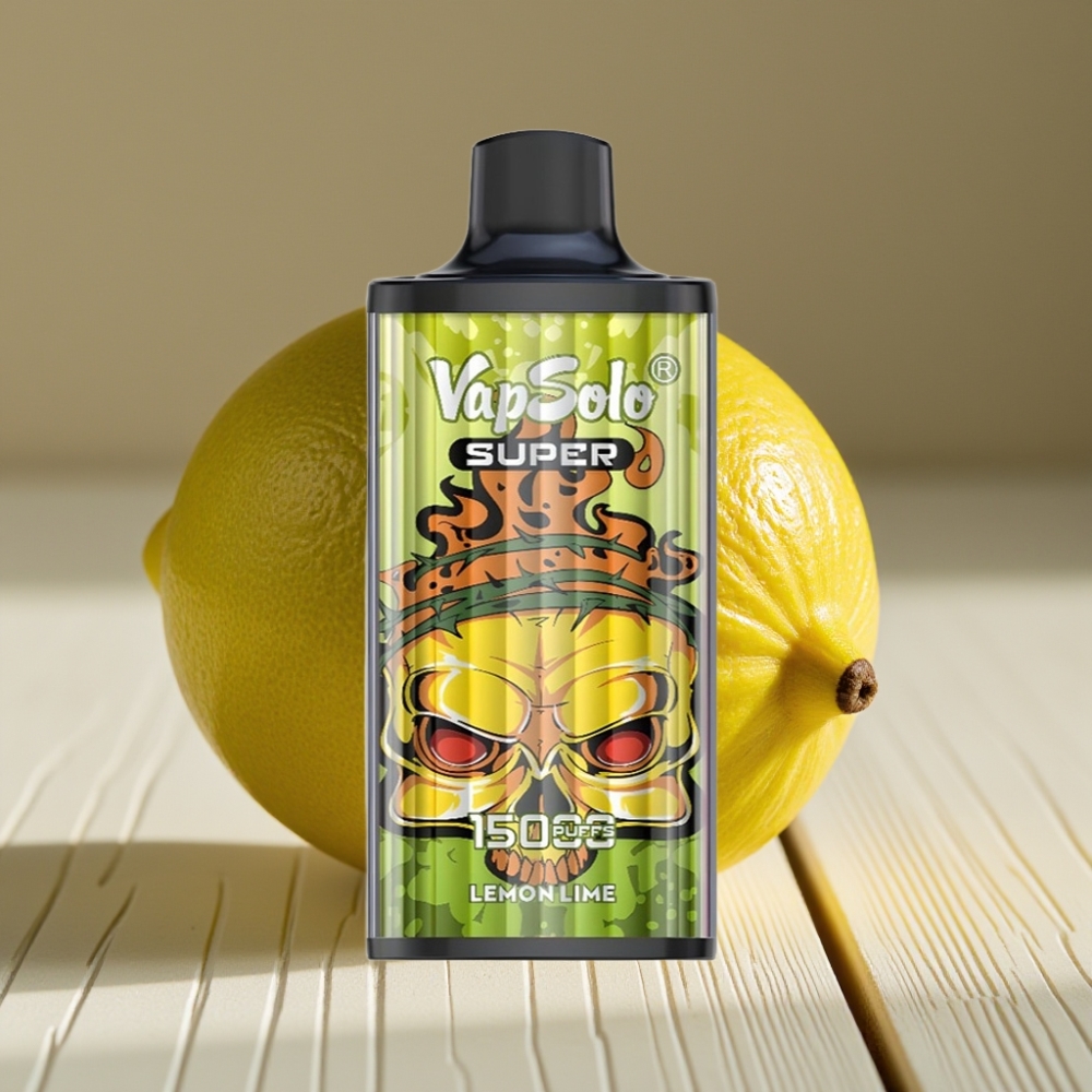 Vapsolo Super 15000 Puffs vape distributor Greece Απορριπτέο Vape Λίμα Λεμόνι 40ml