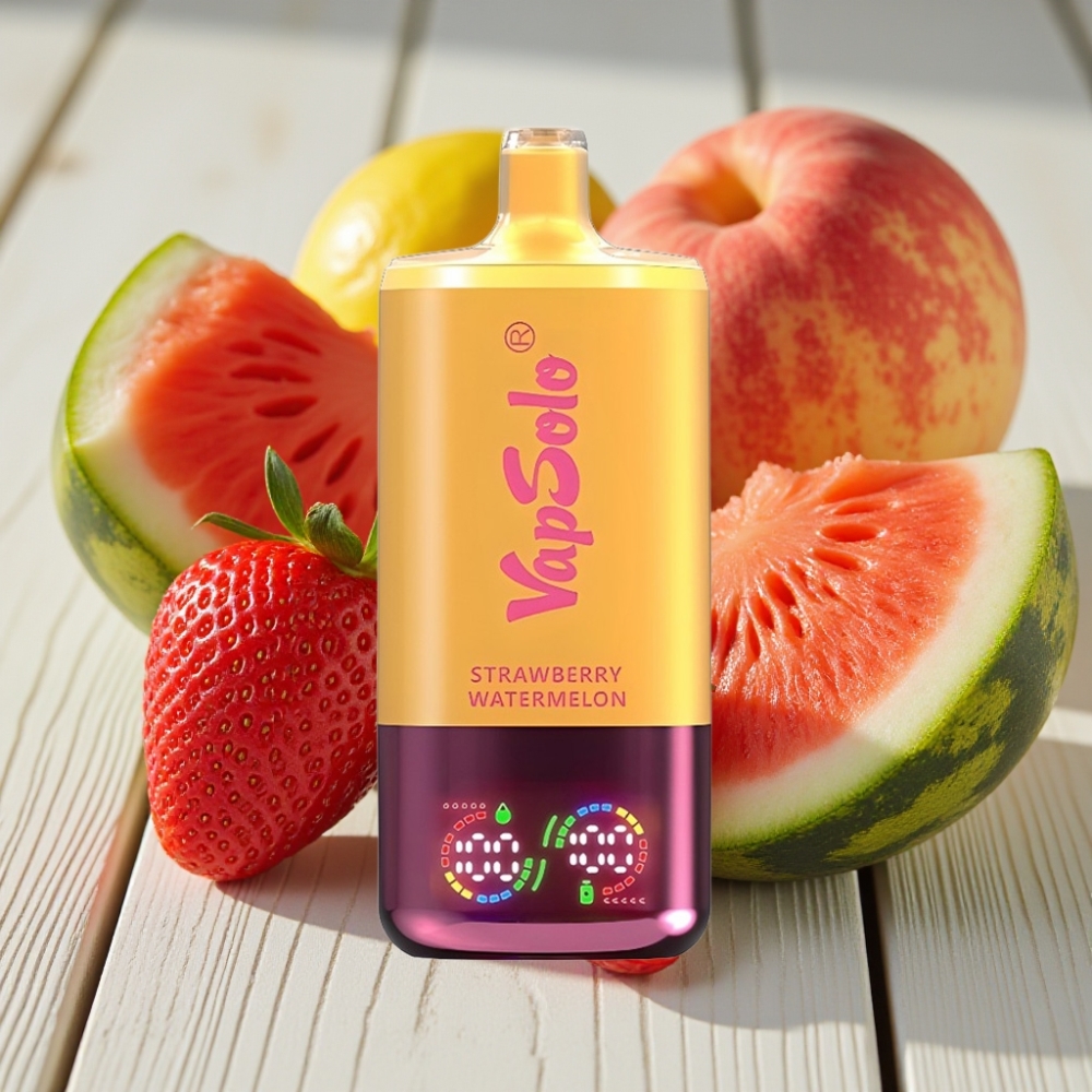 Vapsolo Triple 30000 Puffs Αχλάδι Ροδάκινο & Φράουλα Καρπούζι, 40ml, Type-C