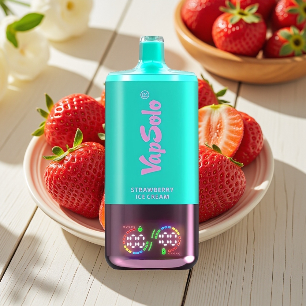 Vapsolo Triple 30000 Puffs vape distributor Greece Απορριπτόμενη Vape Φράουλα Παγωτό