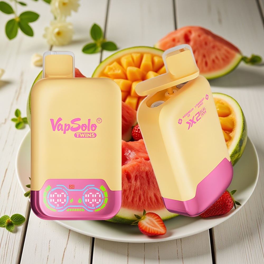 Vapsolo Twins 20000 Puffs Αναψυκτικό Καρπούζι & Φράουλα Μάνγκο