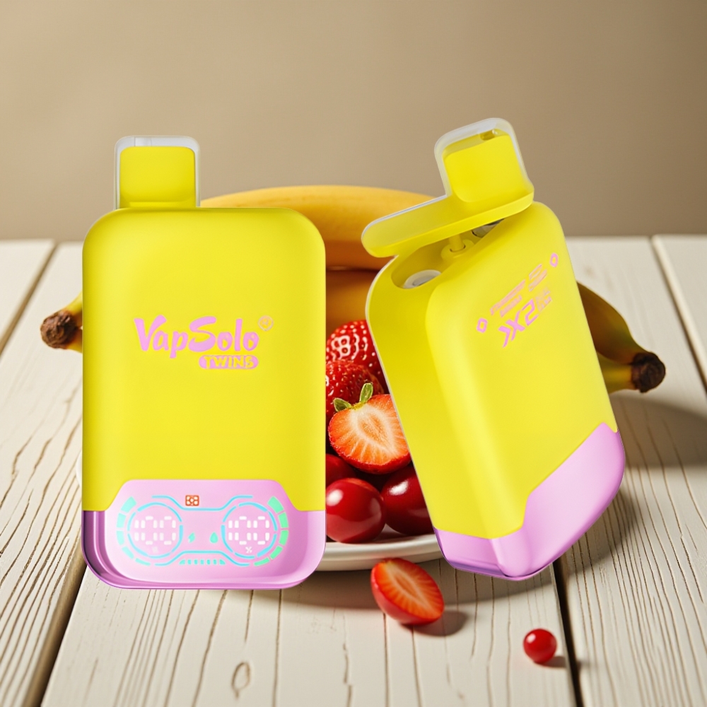 Vapsolo Twins 20000 Puffs Απορριπτέο Τσιγάρο Φράουλα Μπανάνα & Κερασιά Σόδα