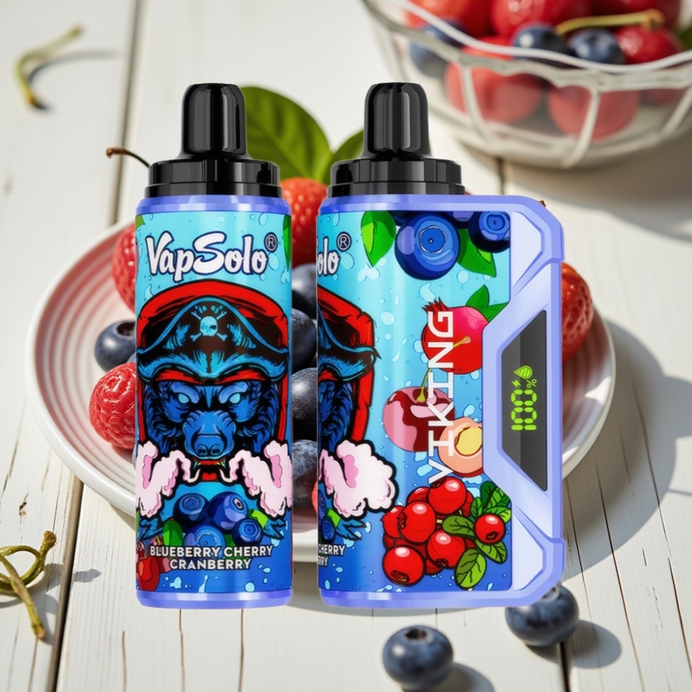 VapSolo VIKING 12000 Puffs Disposable Vape Μπλε Μούρο Κεράσι (22ml)