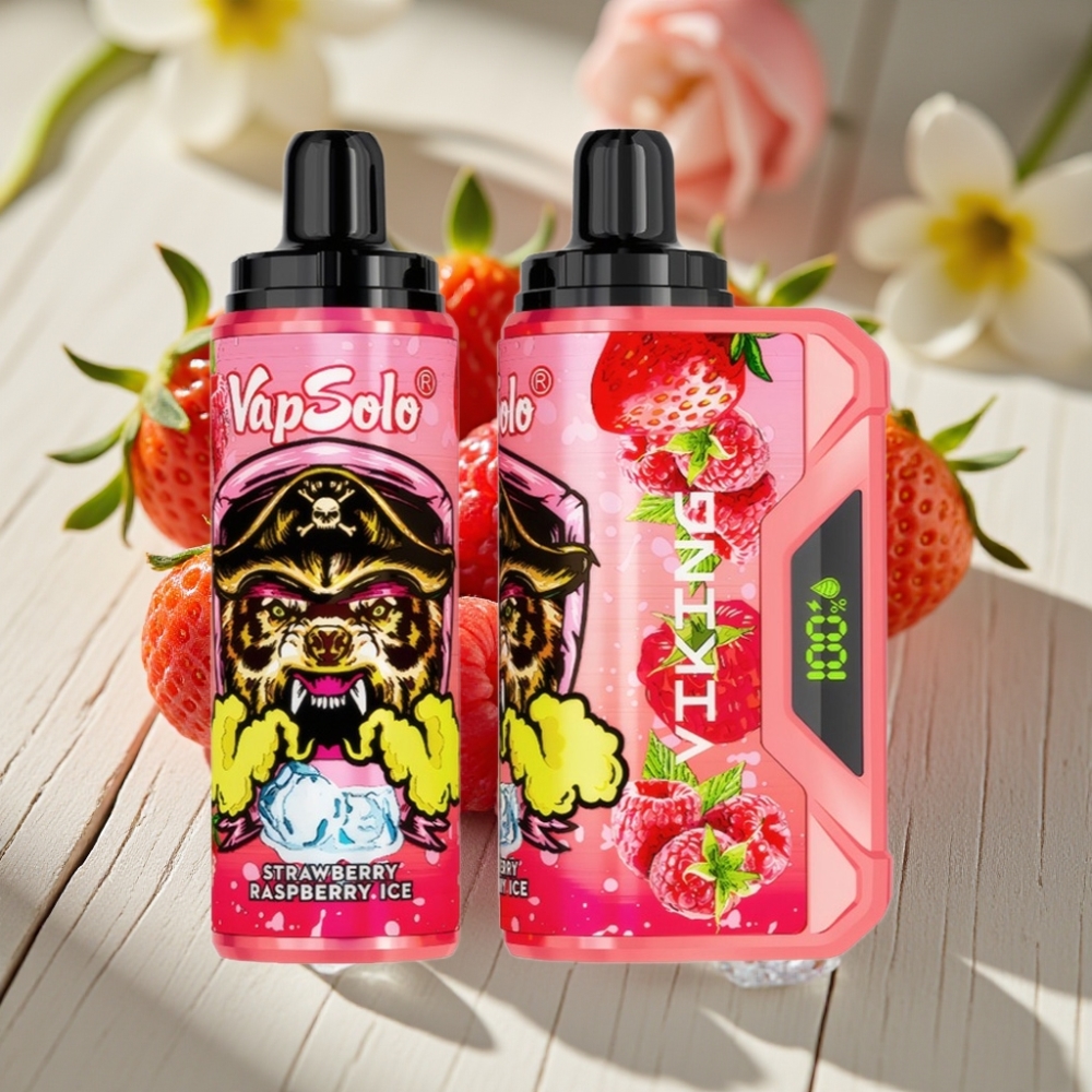 VapSolo VIKING 12000 Αιώρες Εφημερίδα Vape Φράουλα Βατόμουρο Πάγος 22ml