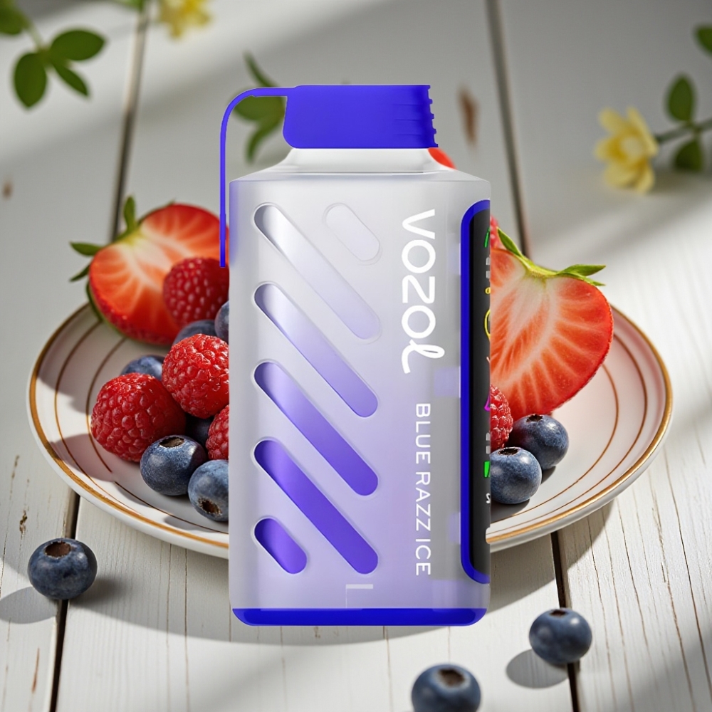 VOZOL Gear Power 20000 Puffs Απορριπτέος Ατμιστής Μπλε Σμέουρα Πάγος με S.i.L.C. Tech & Dual Mesh Coil