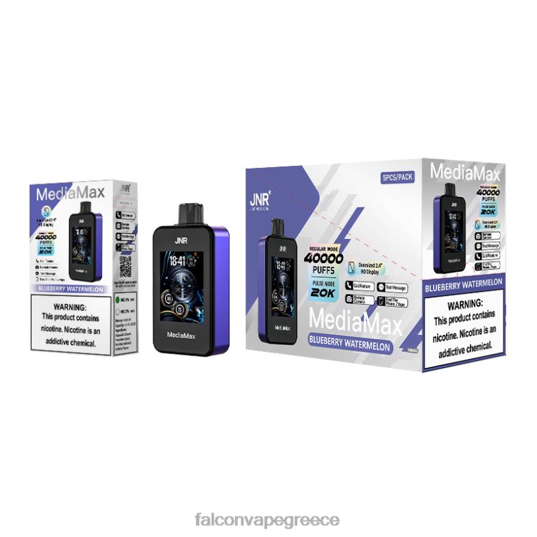 JNR MediaMax 40κ ρουφηξιά- JNR vape Athens καρπούζι βατόμουρου TL28H12