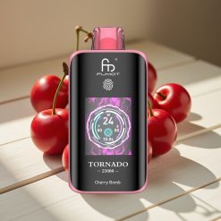 Fumot Tornado 25000 Puffs vape distributor Greece Κεράσι Βόμβα HD Screen 700mAh