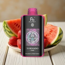 Fumot Tornado 25000 Puffs vape distributor Greece με Φράουλα Καρπούζι και HD Screen
