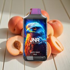 JNR Falcon 16000 Puffs vape distributor Greece Ασπρό Ροδάκινο Razz, 850 mAh, 22ml