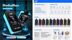 JNR MediaMax 40κ ρουφηξιά- JNR vape shop ξινός πάγος μήλου TL28H20