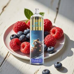 JNR Rocket-X 12400 Puffs Disposable Vape Μπλε Βατόμουρο με Ρυθμιζόμενη Ροή Αέρα και RGB