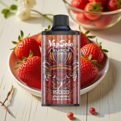Vapsolo Super 15000 Puffs vape distributor Greece Φράουλα Βανίλια Κολά